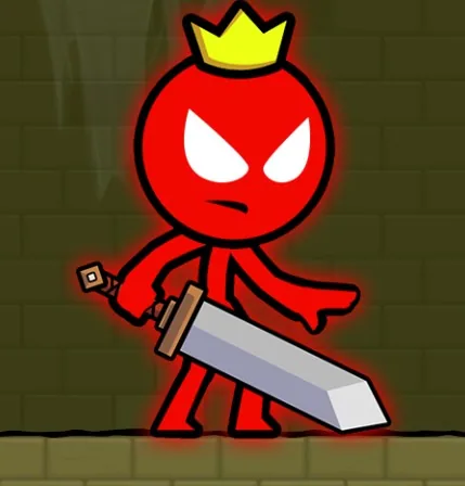 Stickman Adventure game art with a stickman action hero